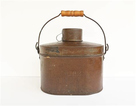 antique metal lunch box for sale 